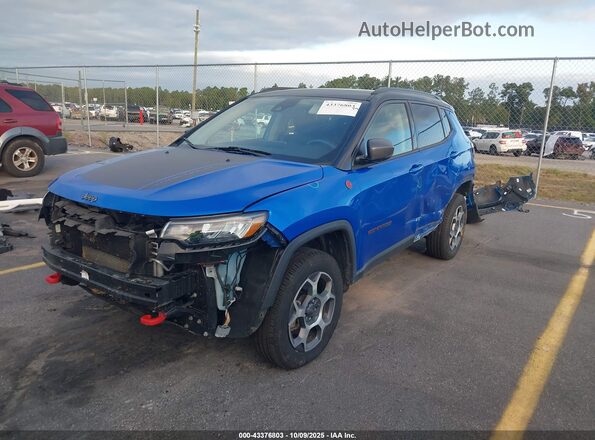 3C4NJDDB4NT157014 2022 JEEP COMPASS Blue Передня ліва чверть