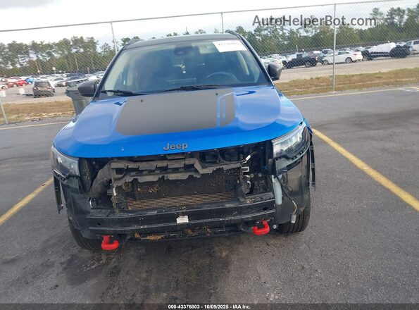 3C4NJDDB4NT157014 2022 JEEP COMPASS Blue Вид задньої частини салону