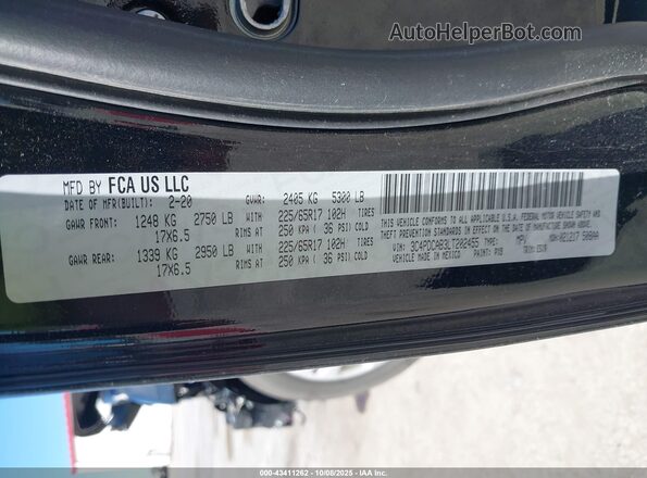 3C4PDCAB3LT202455 2020 DODGE JOURNEY Черный Вид подкапотного пространства