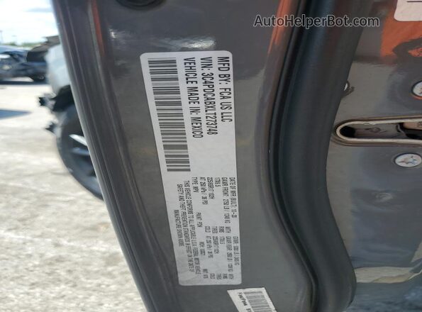 3C4PDCABXLT273748 2020 DODGE JOURNEY Серый Вид наклейки с VIN-кодом