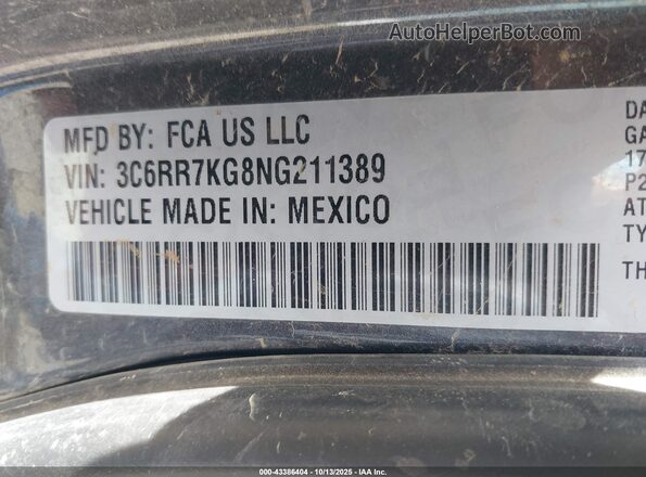 3C6RR7KG8NG211389 2022 RAM 1500 CLASSIC Black Շարժիչի բաժամունքի տեսք