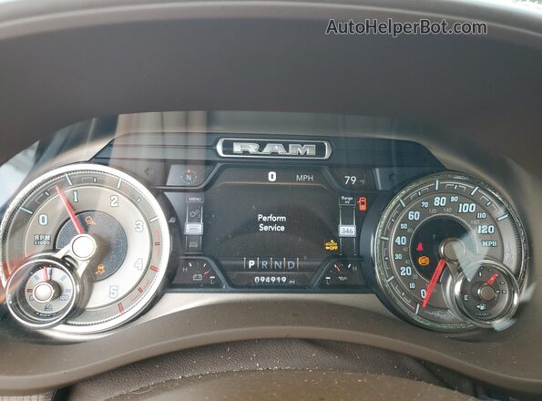 3C6UR5GL6LG206337 2020 RAM 2500 Gray Instrument cluster view
