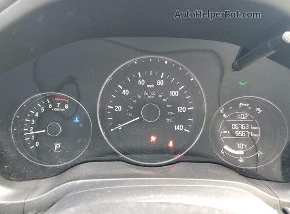 3CZRU6H30HM708345 2017 HONDA HR-V Gray ხელსაწყოთა პანელის ხედი