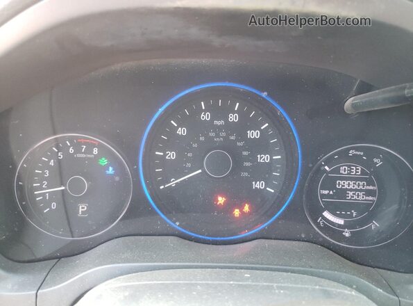 3CZRU6H32LM735801 2020 HONDA HR-V Black Instrument cluster view