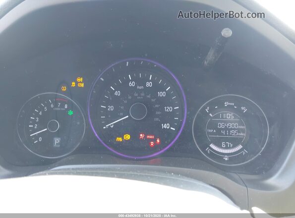 3CZRU6H32MM710091 2021 HONDA HR-V White Вид задніх сидінь