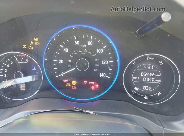 3CZRU6H34LM714304 2020 HONDA HR-V White Հետևի նստատեղերի տեսք