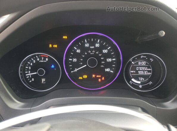 3CZRU6H36LM724591 2020 HONDA HR-V Black Vista del cuadro de instrumentos