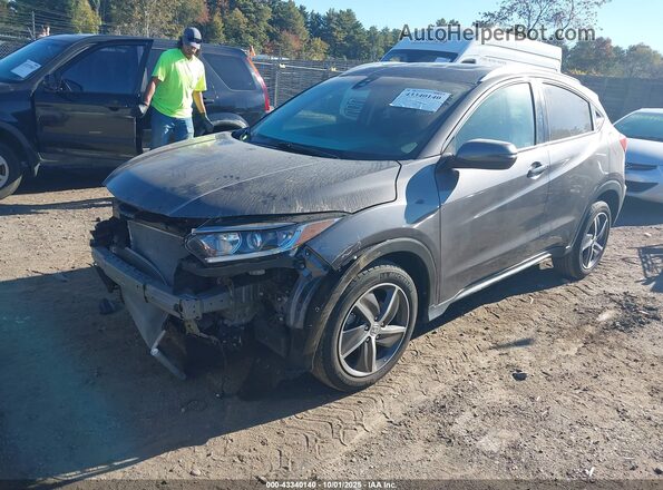 3CZRU6H55MM749307 2021 HONDA HR-V Gray Առջևի ձախ երեք քառորդ տեսարան