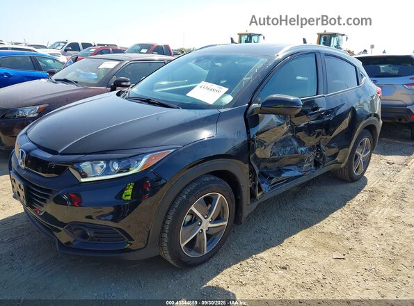 3CZRU6H72NM725095 2022 HONDA HR-V Black წინა მარცხენა ხედი სამი მეოთხედიდან