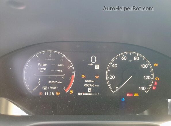 3CZRZ1H36TM706418 2026 HONDA HR-V Black Вид щитка приладів