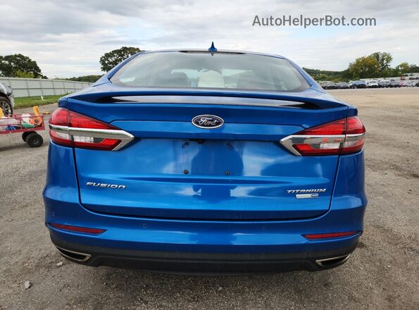 3FA6P0D97LR137770 2020 FORD FUSION Blue Vista trasera