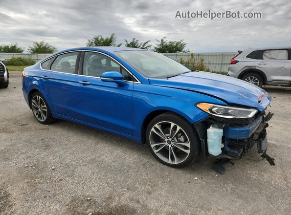 3FA6P0D97LR137770 2020 FORD FUSION Blue Delantero derecho