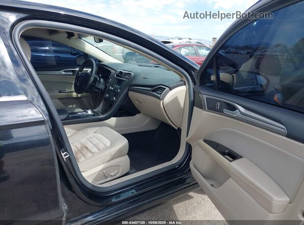 3FA6P0H72HR388230 2017 FORD FUSION Black წინა სალონის ხედი