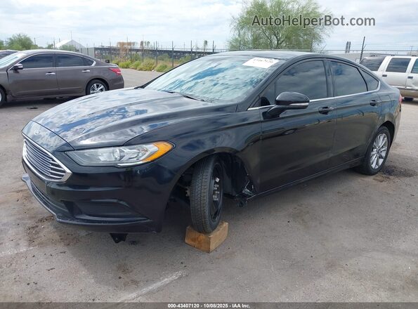 3FA6P0H72HR388230 2017 FORD FUSION Black წინა მარცხენა ხედი სამი მეოთხედიდან