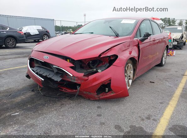 3FA6P0HD0LR143067 2020 FORD FUSION Красный Вид спереди