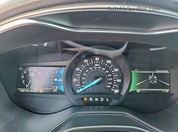 3FA6P0HD0LR187702 2020 FORD FUSION Silver Вид щитка приладів