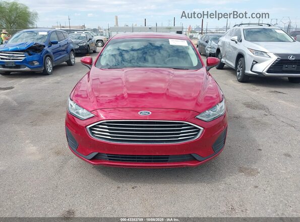 3FA6P0HD1LR132577 2020 FORD FUSION Maroon Vista del cuadro de instrumentos