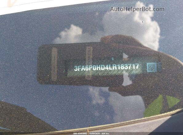 3FA6P0HD4LR183717 2020 FORD FUSION Black Widok komory silnika