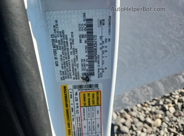 3FA6P0HD8LR261173 2020 FORD FUSION Белый Вид подкапотного пространства