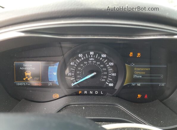 3FA6P0HD9LR255298 2020 FORD FUSION White Widok zestawu wskaźników