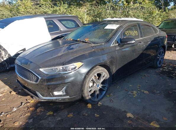 3FA6P0K91LR198146 2020 FORD FUSION Черный Передняя левая четверть