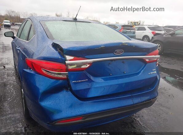 3FA6P0LU1HR400686 2017 FORD FUSION HYBRID Blue Widok z przodu