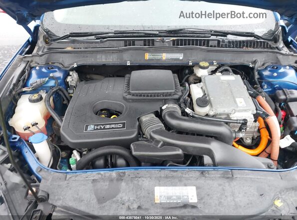 3FA6P0LU1HR400686 2017 FORD FUSION HYBRID Blue Widok z tyłu