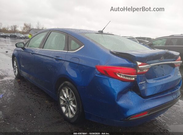 3FA6P0LU1HR400686 2017 FORD FUSION HYBRID Blue Tył lewy