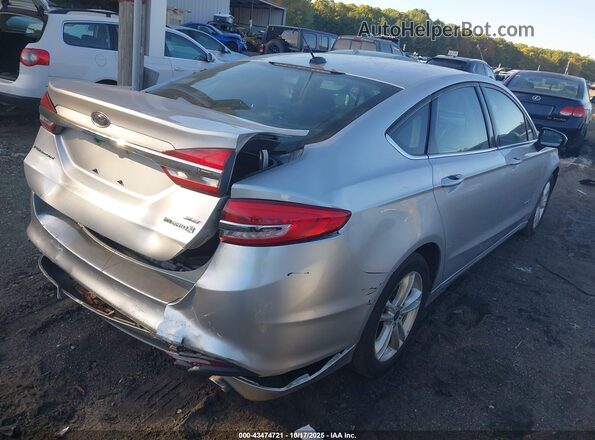 3FA6P0LU1JR132437 2018 FORD FUSION HYBRID Silver Tył prawy