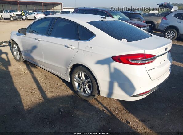 3FA6P0LU1JR195229 2018 FORD FUSION HYBRID White Rear left