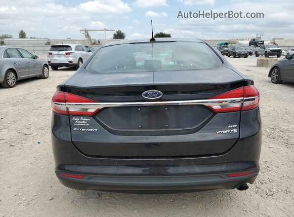 3FA6P0LU3JR140300 2018 FORD FUSION Black Вид ззаду