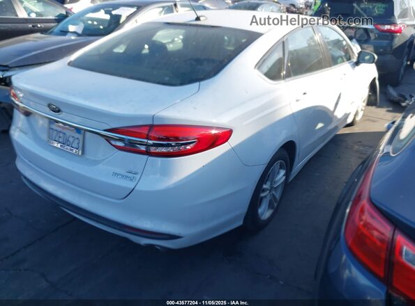 3FA6P0LU4JR103109 2018 FORD FUSION HYBRID White Հետևի աջ
