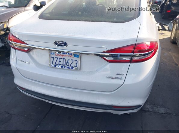 3FA6P0LU4JR103109 2018 FORD FUSION HYBRID White 