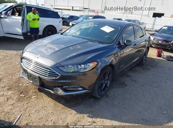 3FA6P0LU9JR158378 2018 FORD FUSION HYBRID Gray 