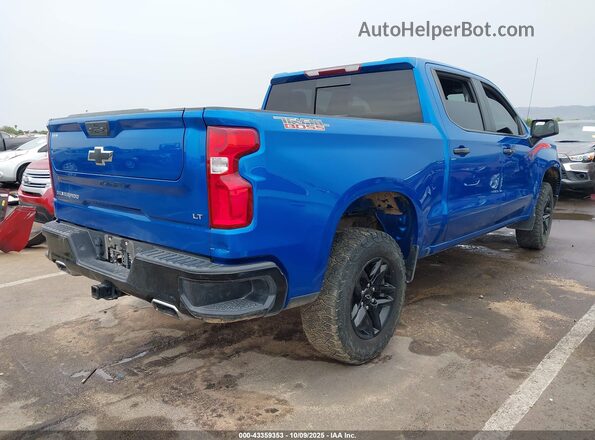 3GCUDFED8NG684805 2022 CHEVROLET SILVERADO Синий Задняя правая четверть