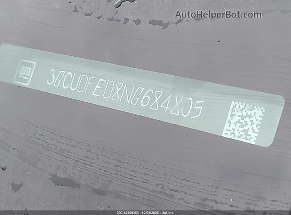 3GCUDFED8NG684805 2022 CHEVROLET SILVERADO Синий Вид подкапотного пространства