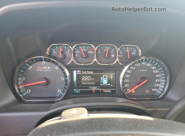 3GCUKREC1JG577006 2018 CHEVROLET SILVERADO Charcoal Instrument cluster view