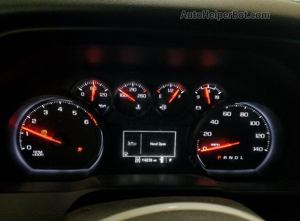 3GCUYAEF5LG260763 2020 CHEVROLET SILVERADO White Vista del cuadro de instrumentos