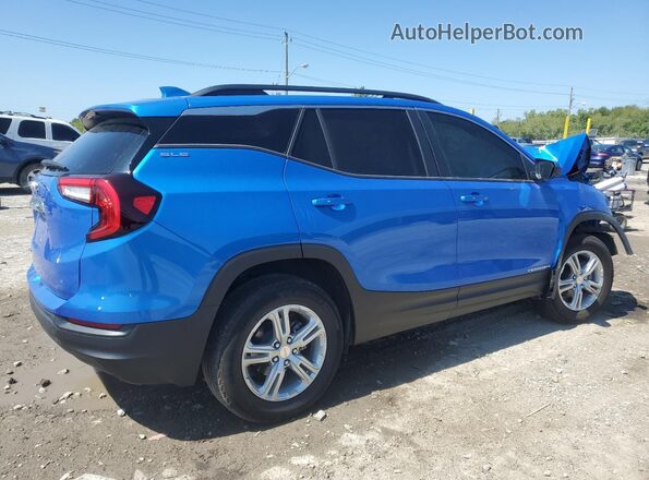 3GKALMEG2RL257027 2024 GMC TERRAIN Синий Задняя правая четверть