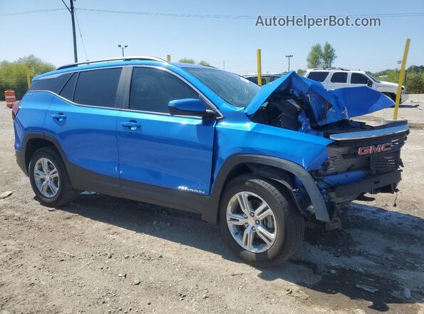 3GKALMEG2RL257027 2024 GMC TERRAIN Синий Передняя правая четверть