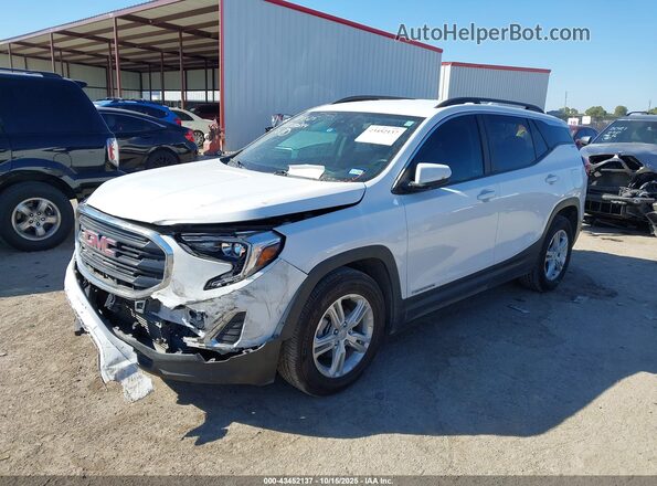 3GKALMEV0ML376380 2021 GMC TERRAIN White წინა მარცხენა ხედი სამი მეოთხედიდან