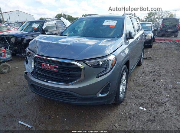 3GKALMEV3ML359671 2021 GMC TERRAIN Gray წინა მარცხენა ხედი სამი მეოთხედიდან