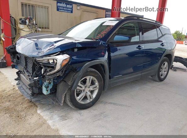 3GKALMEV6LL294815 2020 GMC TERRAIN Blue Առջևի ձախ երեք քառորդ տեսարան