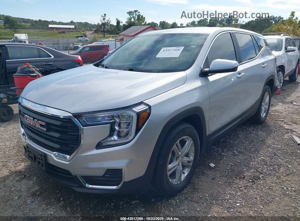 3GKALMEV9NL222090 2022 GMC TERRAIN Серебряный Передняя левая четверть
