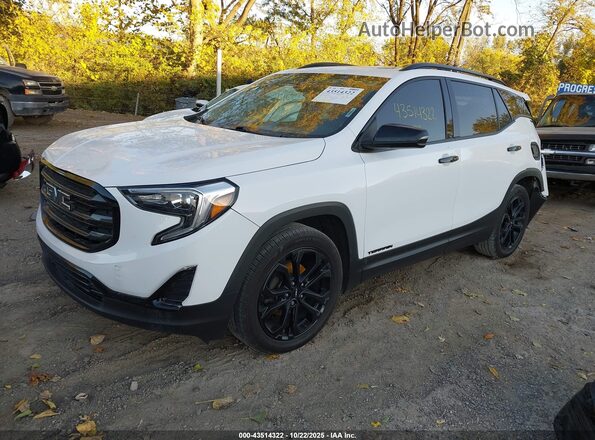 3GKALMEVXML353740 2021 GMC TERRAIN White Առջևի ձախ երեք քառորդ տեսարան