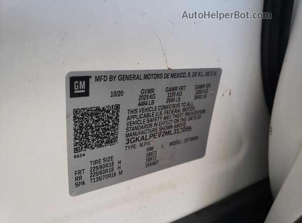 3GKALPEV2ML313055 2021 GMC TERRAIN White 360 interior view