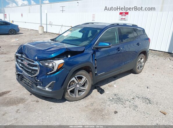 3GKALPEV9ML304756 2021 GMC TERRAIN Blue წინა მარცხენა ხედი სამი მეოთხედიდან