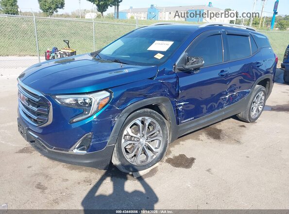3GKALPEX7LL296737 2020 GMC TERRAIN Blue Vista tres cuartos delantera izquierda