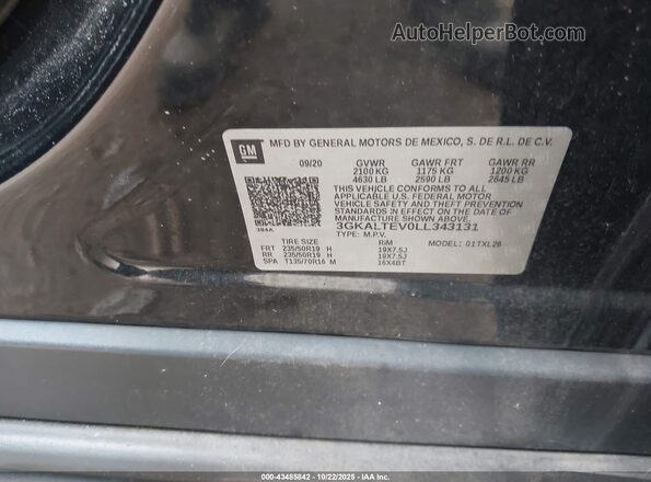 3GKALTEV0LL343131 2020 GMC TERRAIN Черный Вид подкапотного пространства
