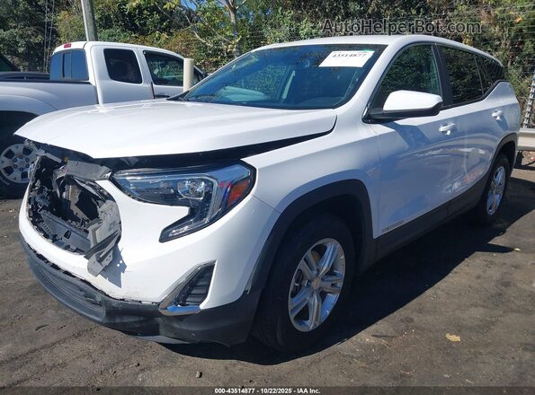 3GKALTEV7ML396166 2021 GMC TERRAIN White Առջևի ձախ երեք քառորդ տեսարան